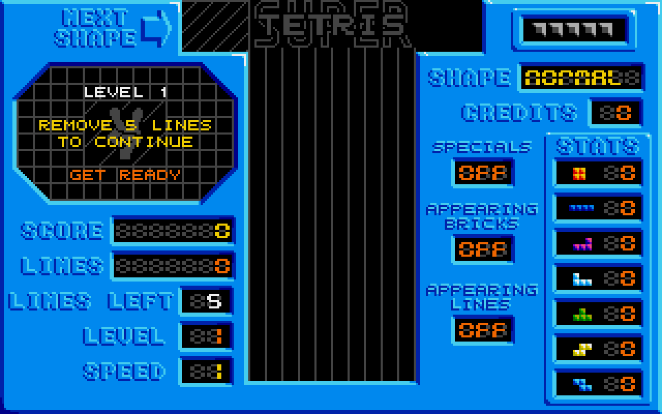 Super Tetris atari screenshot